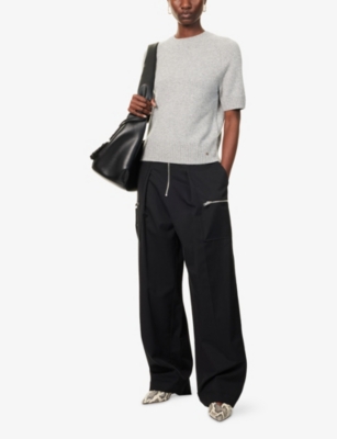 ANINE BING: Jackson Short-Sleeves Cashmere Jumper
