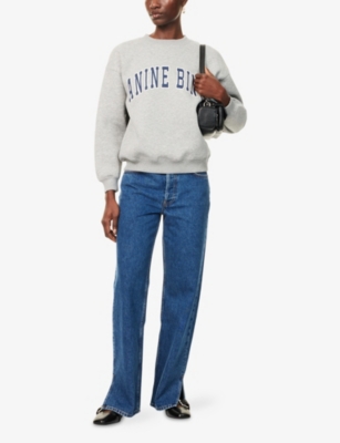 Anine Bing Womens Clean Indigo Denim Roy Straight-leg Denim Jeans