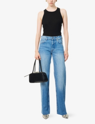 ANINE BING: Hugh Wide-Leg Denim Jeans
