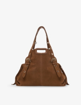MAJE: Miss M XL Suede Shoulder Bag