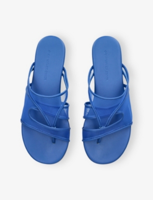 Christopher Esber Mesh Ringer Flip Flops In Blue