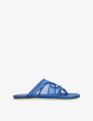 Christopher Esber Mesh Ringer Flip Flops In Blue