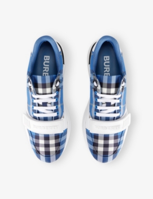 Burberry New Regis Vintage Check Sneakers In Blue