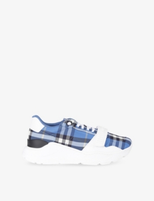 Burberry New Regis Vintage Check Sneakers In Blue