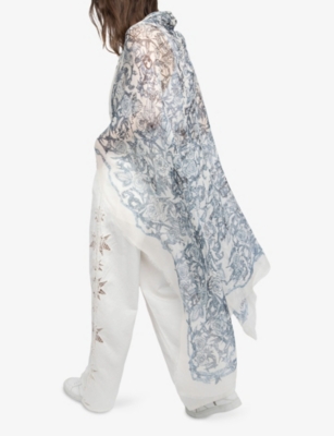 ZADIG&VOLTAIRE: Zadig & Voltaire x Kerry Rose Graphic-Print Modal Scarf