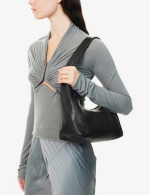 RICK OWENS: Gemini Small Leather Shoulder Bag