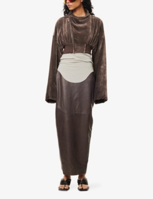 RICK OWENS: Hollywood Cropped Silk-Blend Jacket