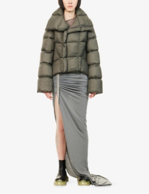 Rick Owens Womens Bosco Relaxed-fit Naska Padded Jacket In Brown