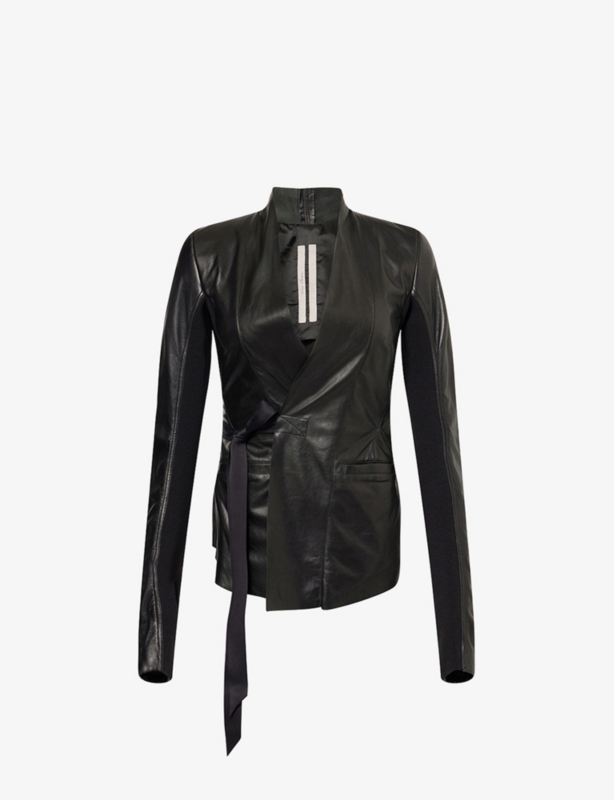 Hollywood Wrap-Front Leather Jacket