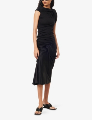 RICK OWENS: Twist Asymmetric Stretch-Woven Top