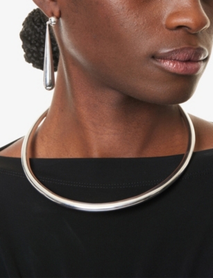 Lie Studio Womens Louise Sterling-silver Drop Earrings In Silver