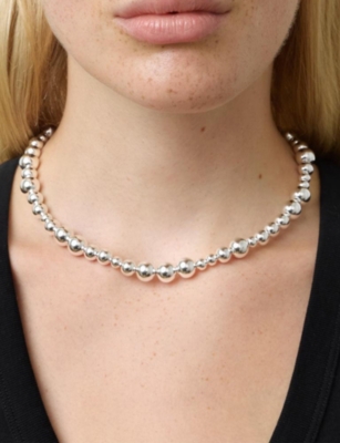Lie Studio Womens Elly Sterling-silver Plated Brass Necklace In Silver