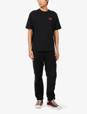 Dickies Mens Black Flag Relaxed-fit Cotton T-shirt Xxl In Black