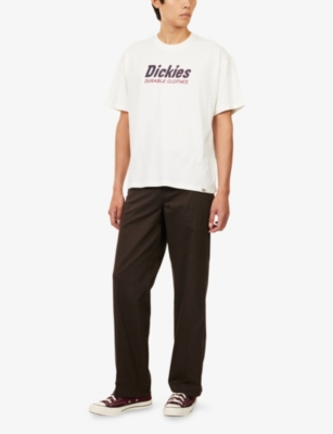 Dickies Mens Egret Williston Boxy-fit Cotton T-shirt In White
