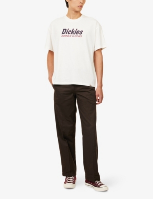 Dickies Mens Dark Brown 247 Loose-fit Straight-leg Cotton Trousers In Brown