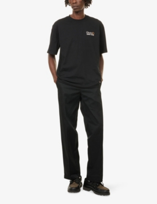 Dickies Mens Black 248 Tapered-leg Cotton Trousers In Black
