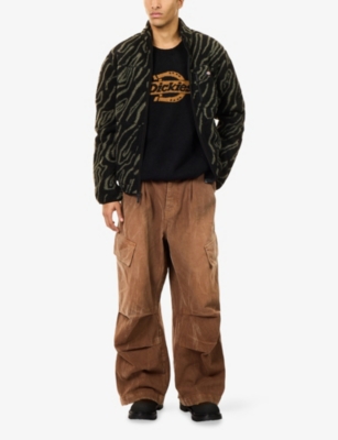 Dickies Mens Ruston Crewneck Knitted Jumper Black In Black