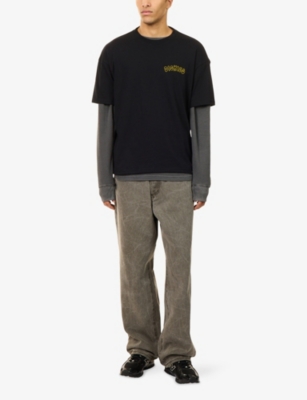 Dickies Mens Decartuville Graphic Logo-print Cotton T-shirt Black In Black