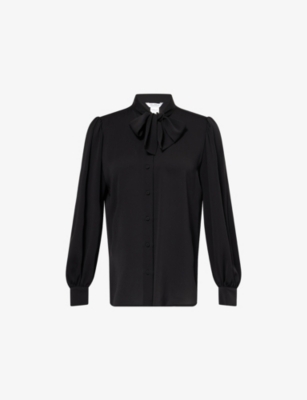 Max Mara Womens Black Melania Silk Shirt In Black