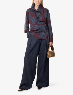 Dries Van Noten Pila Denim Cotton Jeans In Blue