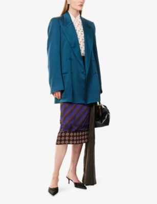 DRIES VAN NOTEN: Blink Double-Breasted Woven Jacket