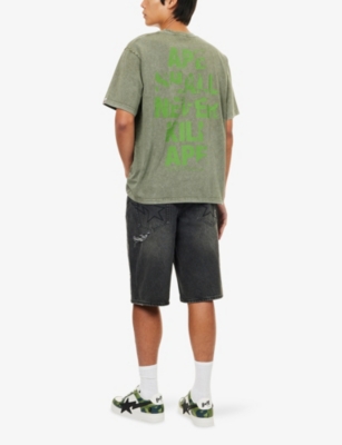 A BATHING APE: Ape Head Brand-Print Cotton-Jersey T-Shirt