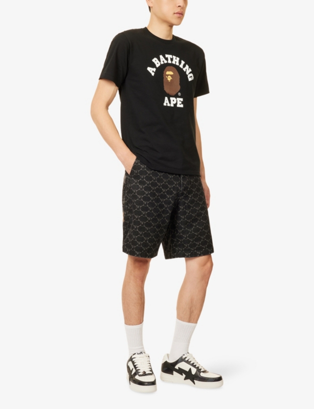 Bape College Graphic-Print Cotton-Jersey T-Shirt