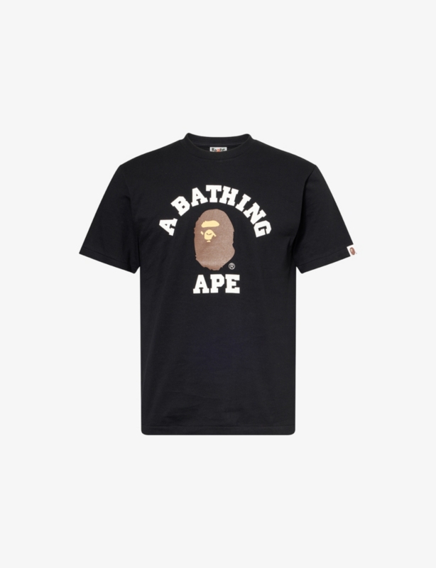 Bape College Graphic-Print Cotton-Jersey T-Shirt