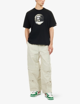 A BATHING APE: Bape Ape Head Graphic-Print Cotton T-Shirt