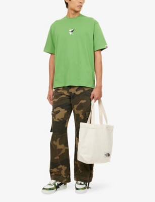 A BATHING APE: Sta Ape Brand-Print Cotton-Jersey T-Shirt