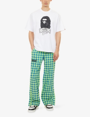 A Bathing Ape Mens White Bape Hand Drawn Ape Graphic-print Cotton T-shirt Xxl In White