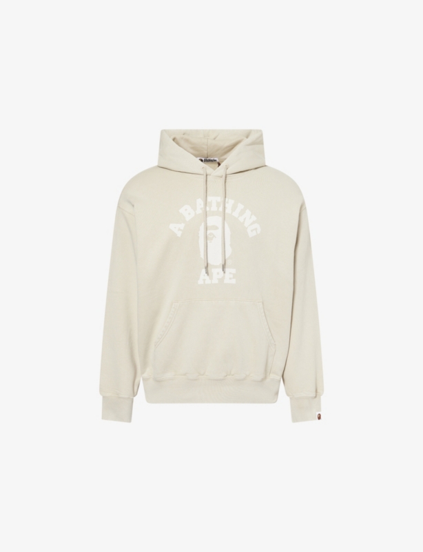 College Brand-Print Cotton-Jersey Hoody
