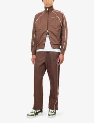 A Bathing Ape Mens Brown Line Camo Straight-leg Woven Jogging Bottoms In Brown