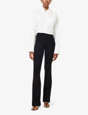Commando Womens Black Neoprene Stretch-woven Leggings In Black