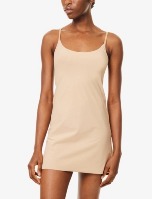 Commando Womens Nude Mini Cami Stretch-woven Slip Dress In Nude