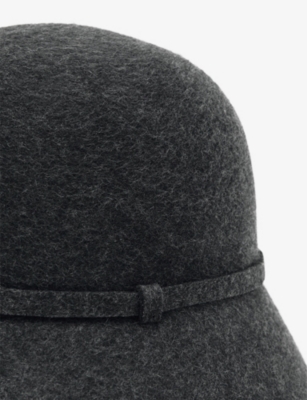 Reiss Womens Grey Felicity Felted-wool Bucket Hat In Gray