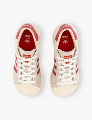 Adidas Originals Womens Crystal White Adidas X Avavav Superstar Faux-leather Low-top Trainers Eur 39.5 / 6.5 Uk