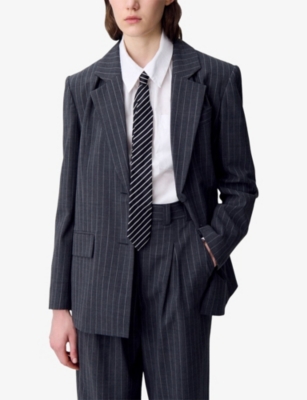 CLAUDIE PIERLOT: Striped Slim Woven Tie