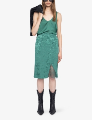 ZADIG&VOLTAIRE: Julen Horse-Jacquard Silk Midi Skirt