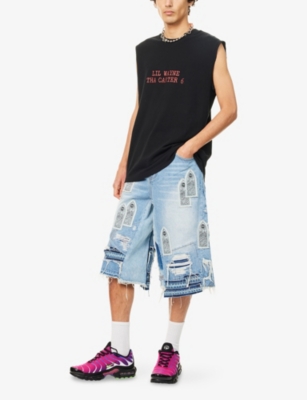 Summer Of Sound Mens Black Smoke Clouds Graphic-print Tank Top