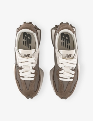 NEW BALANCE: 327 Suede and Mesh Low-Top Trainers