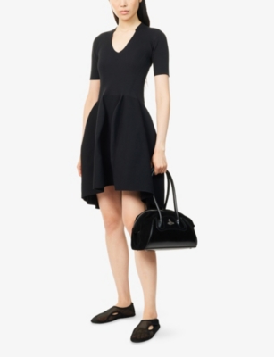 Cfcl Fcl Womens Black Pottery Short-sleeves Knitted Mini Dress In Black