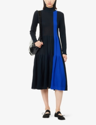 CFCL: Cascades Long-Sleeve Knitted Midi Dress