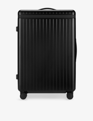 Carl Friedrik Black / Black The Large Check-in 4-wheel Polycarbonate Suitcase 76cm