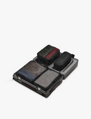 Carl Friedrik Transparent Mesh Packing Cubes Set Of Four In Black