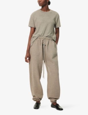 FEAR OF GOD ESSENTIALS: Embossed-Branding Wide-Leg Cotton-Blend Jogging Bottoms
