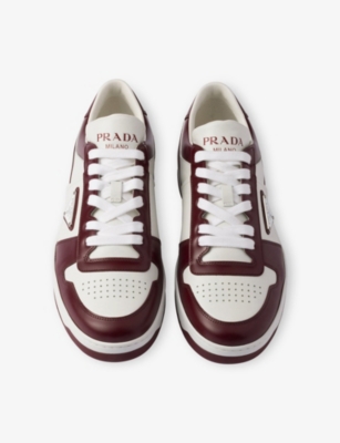 PRADA: Downtown Leather Trainers