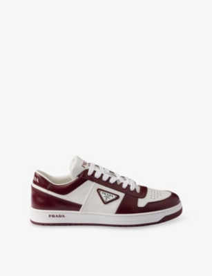 PRADA: Downtown Leather Trainers