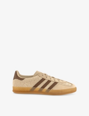 ADIDAS: Gazelle Indoor Textured Woven and Leather Low-Top Trainers