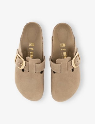Birkenstock Womens Tabacco Brown Oiled Leat Boston Big Buckle Suede Clogs Eur 38/5 Uk
